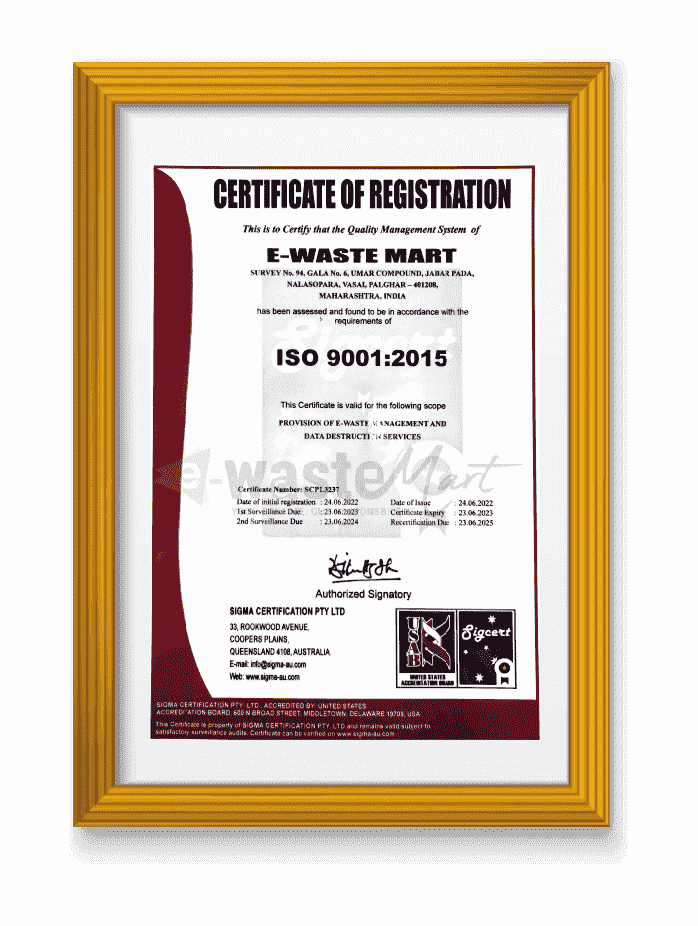 electronic waste management certificate